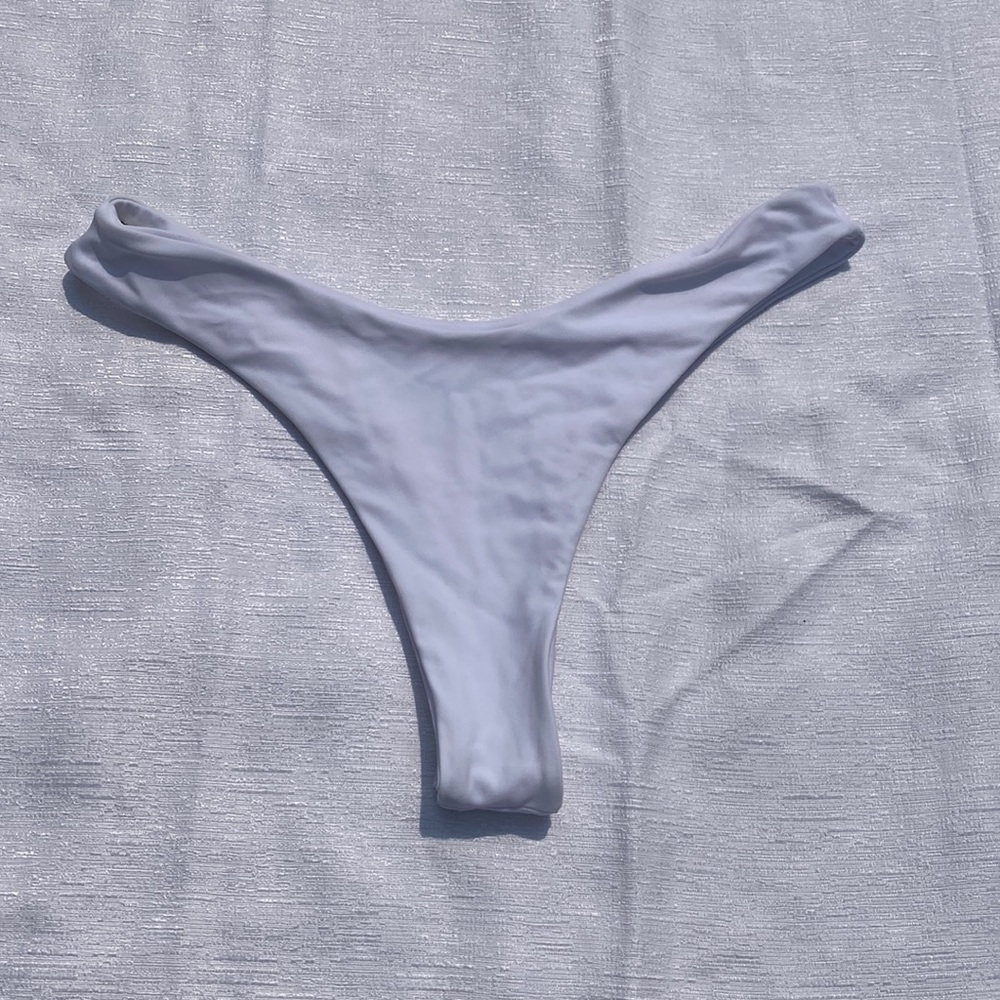 White bikini bottoms